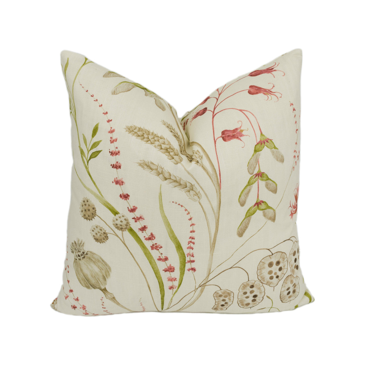 Sanderson - Summer Harvest - Claret / Olive - Stunning Designer Cushion Cover Home Décor Throw Pillow