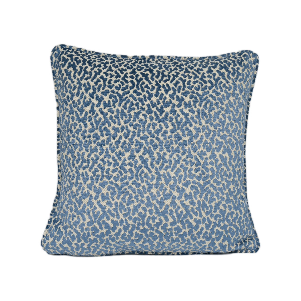 Manuel Canovas - Tobago - Celeste - Lush Animal Print Inspired Self Piped Velvet Cushion Cover - Handmade Throw Pillow - Designer Home Décor