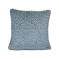 Thumbnail for Manuel Canovas - Tobago - Celeste - Lush Animal Print Inspired Self Piped Velvet Cushion Cover - Handmade Throw Pillow - Designer Home Décor