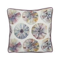 Thumbnail for Voyage - Sea Urchins - Abalone - Painterly Watercolour Seaside Contrast Piped Cushion Cover - Handmade Throw Pillow - Designer Home Décor