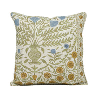 Thumbnail for Oscar De La Renta for Lee Jofa - Sameera - Sapphire / Gold - Exotic Floral Cushion Cover - Self Piped Throw Pillow - Designer Home Décor