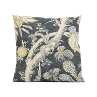 Thumbnail for Thibaut - Chatelain - Charcoal  - Stunning Classic Floral Cushion Cover - Handmade Throw Pillow - Designer Home Décor