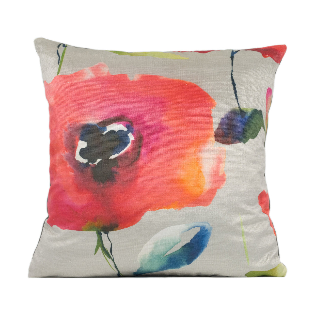 Voyage - Nerissa Velvet - Grenadine - Chic Modern Floral Velvet Cushion Cover - Handmade Throw Pillow - Designer Home Décor