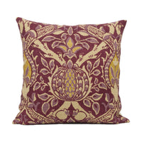 Thumbnail for William Morris - Granada - Wine / Linen - Ornate Fruit Trellis Cushion Cover - Handmade Throw Pillow - Designer Home Décor