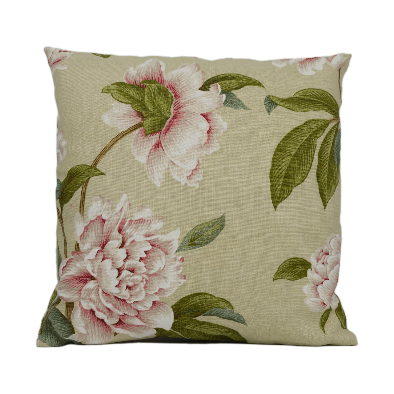 Colefax and Fowler - Giselle - Pink / Green - Spectacular Floral Botanical Designer Cushion Cover - Handmade Throw Pillow Luxury Home Décor