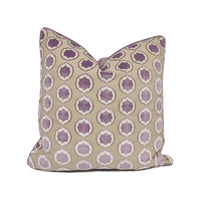 Thumbnail for Manuel Canovas - Tiana - Glycine / Blanc - Glamorous Designer Cut Velvet Cushion Cover - Handmade Throw Pillow - Designer Home Décor