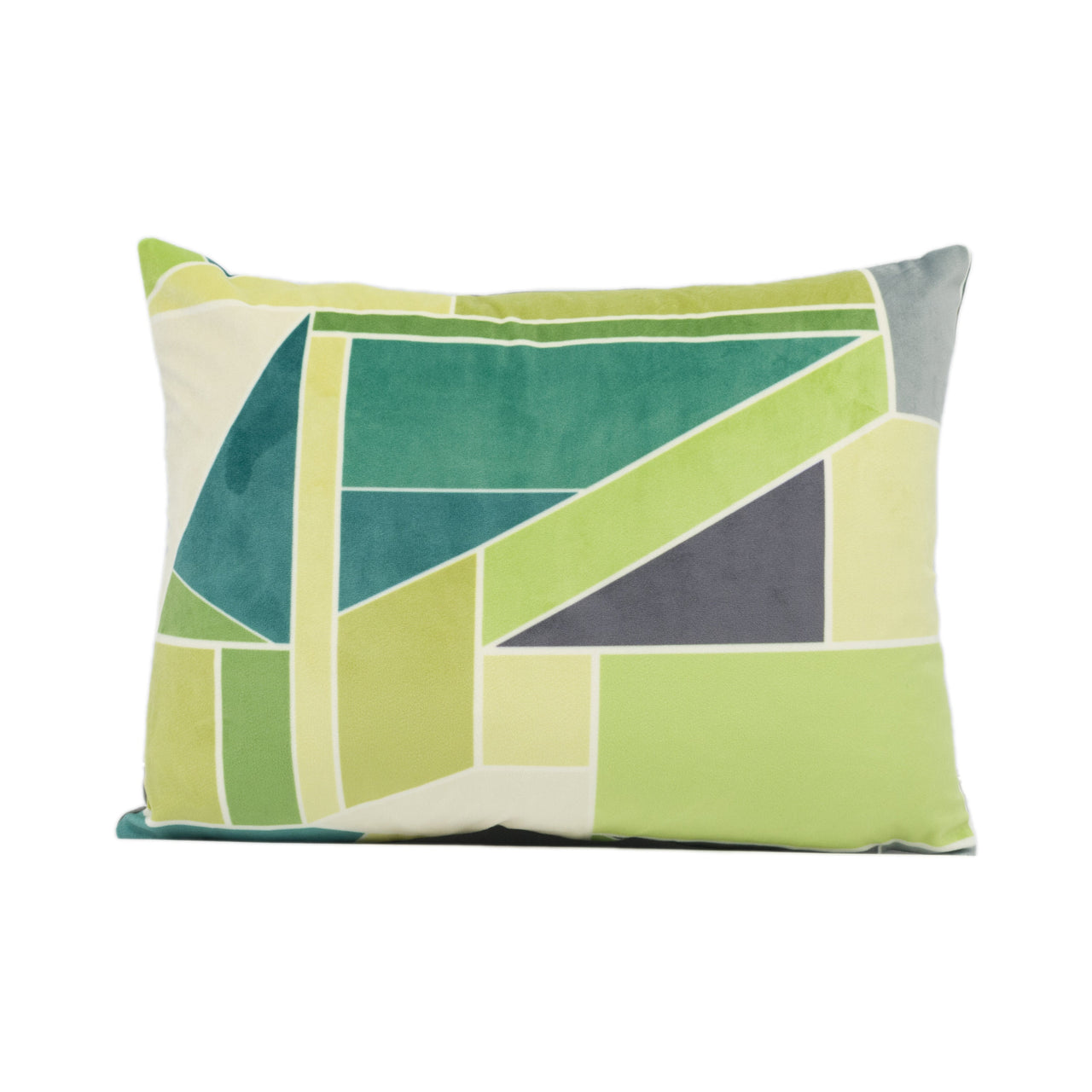 Scion - Beton - Kiwi - Funky Bright Geometric Modern Velvet Cushion Cover - Handmade Throw Pillow - Designer Home Décor