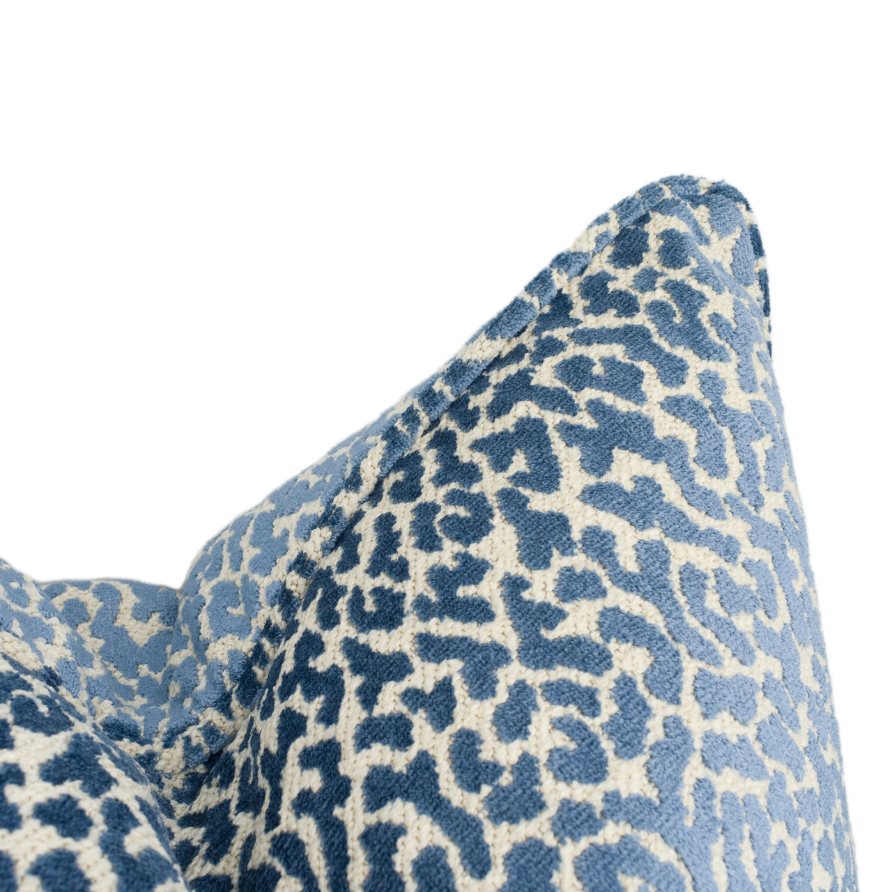 Manuel Canovas - Tobago - Celeste - Lush Animal Print Inspired Self Piped Velvet Cushion Cover - Handmade Throw Pillow - Designer Home Décor