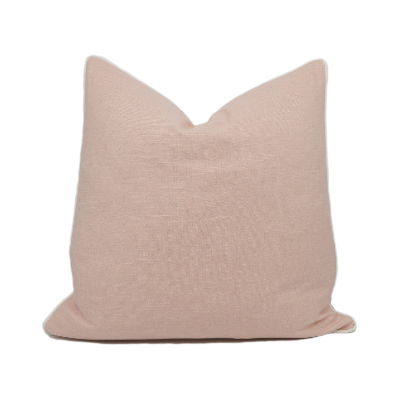 Linwood - Juno - Pale Rose - Chic Blush Contrast Piped Cushion Cover - Handmade Throw Pillow - Designer Home Décor