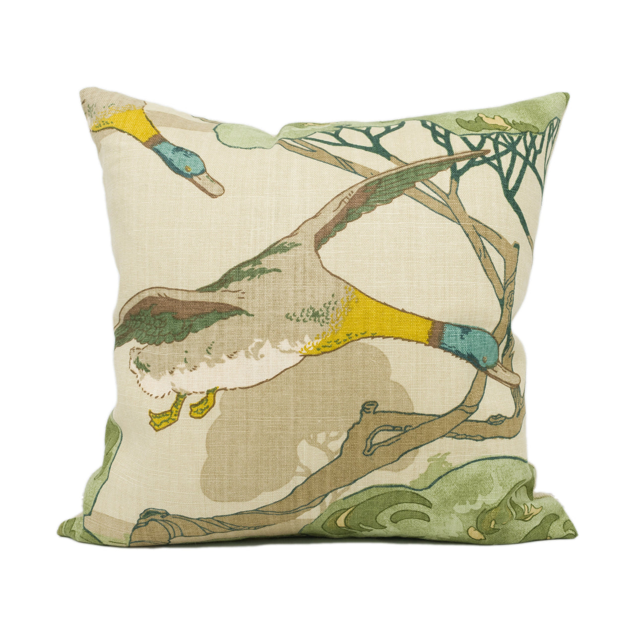 Mulberry - Flying Ducks - Emerald - Stunning Designer Cushion Cover Home Décor Throw Pillow