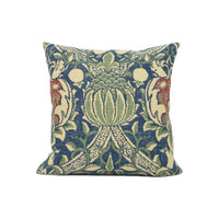 Thumbnail for William Morris - Granada - Indigo / Red - Ornate Fruit Trellis Cushion Cover - Handmade Throw Pillow - Designer Home Décor