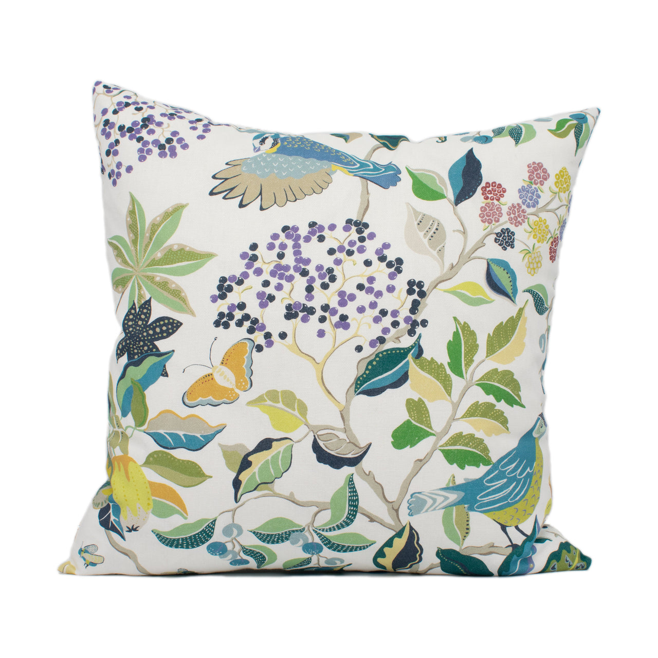 Sanderson - Birds & Berries - Southwold Blue - Stunning Handmade Cushion Cover Throw Pillow Designer Home Décor