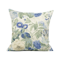 Thumbnail for Sanderson - Devonshire Place - Blue / Cream / Green - Pretty Classic Floral Cushion Cover - Handmade Throw Pillow - Designer Home Décor