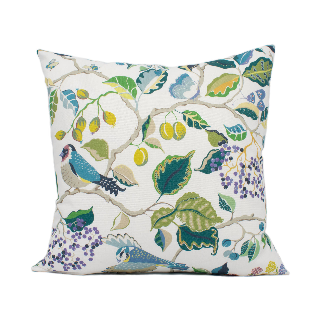 Sanderson - Birds & Berries - Southwold Blue - Stunning Handmade Cushion Cover Throw Pillow Designer Home Décor