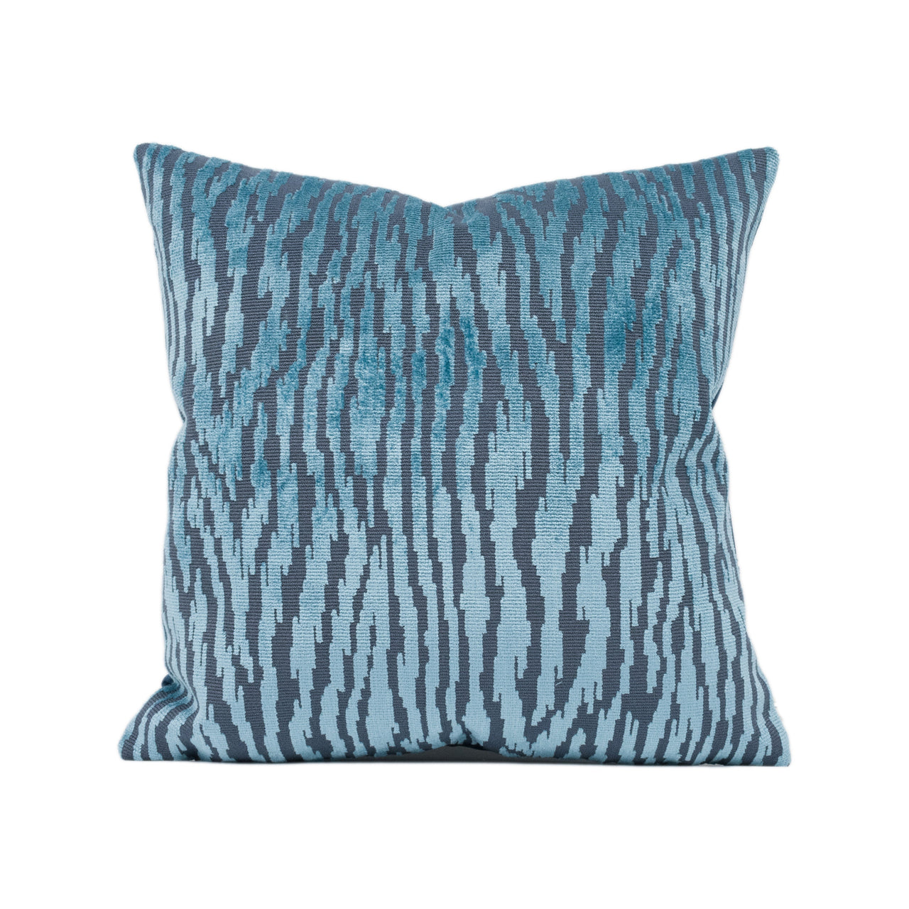 Harlequin - Nia - Petrol / Denim - Funky Animal Print Inspired Velvet Cushion Cover - Handmade Throw Pillow - Designer Home Décor