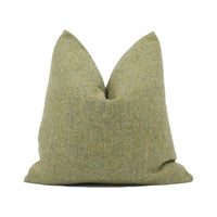 Thumbnail for Abraham Moon - Herringbone - Olive - 100% Wool Humane Sustainable Eco Friendly Designer Cushion Cover - Luxury Throw Pillow - Handmade Home