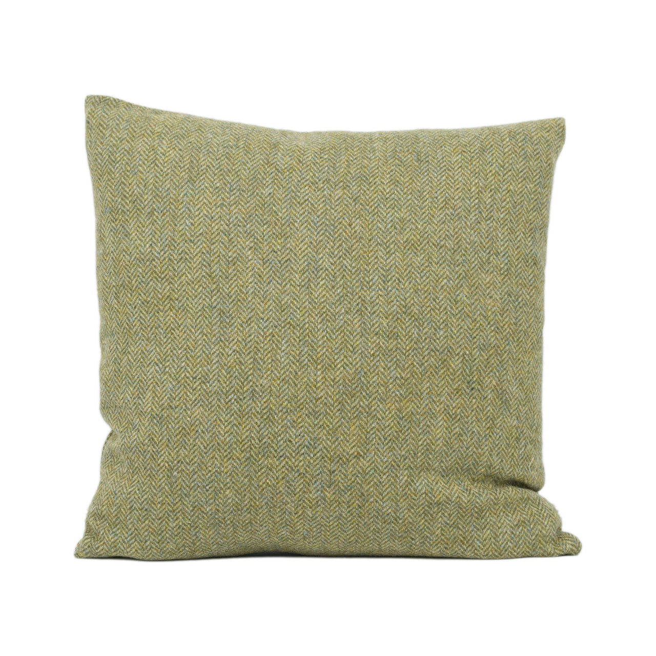 Abraham Moon - Herringbone - Olive - 100% Wool Humane Sustainable Eco Friendly Designer Cushion Cover - Luxury Throw Pillow - Handmade Home