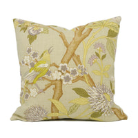 Thumbnail for GP & J Baker - Hydrangea Bird - Taupe / Mauve - Exotic Chinese Inspired Cushion Cover - Handmade Throw Pillow - Designer Home Décor