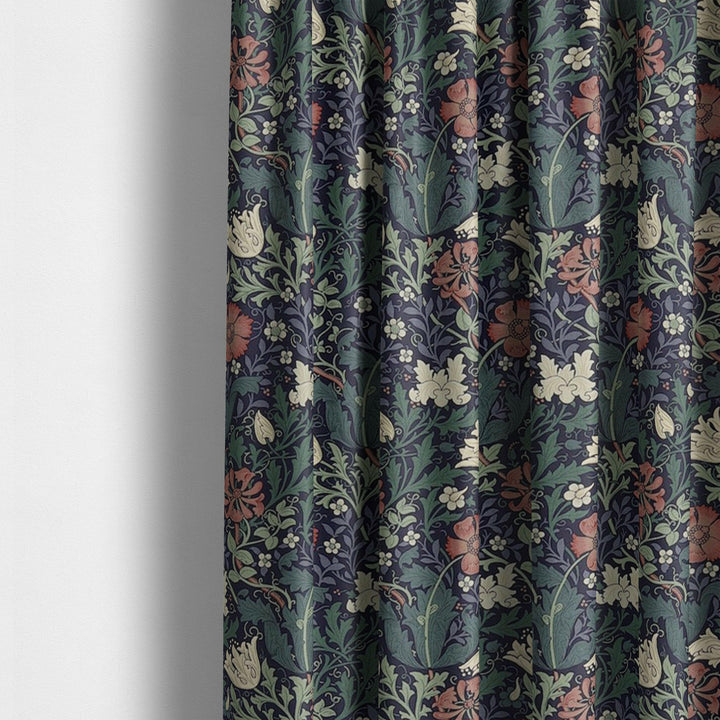 William morris compton indigo green curtains made to measure drapes designer home decor.