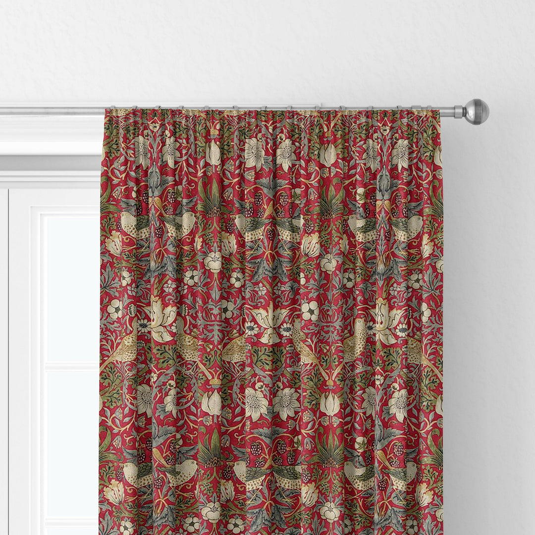 William morris strawberry thief crimson slate curtains made to measure drapes designer home decor.