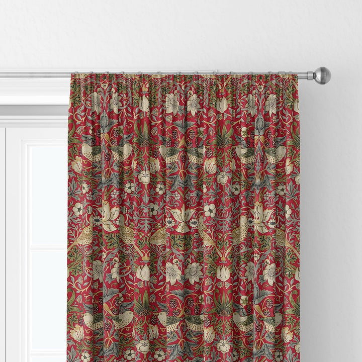 William morris strawberry thief crimson slate curtains made to measure drapes designer home decor.
