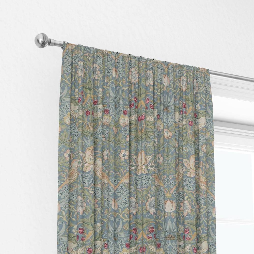 William morris strawberry thief slate vellum curtains made to measure drapes designer home decor.