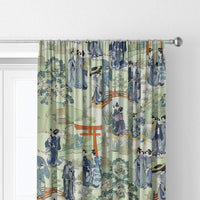 Thumbnail for Manuel canovas geishas indigo curtains made to measure drapes designer home decor