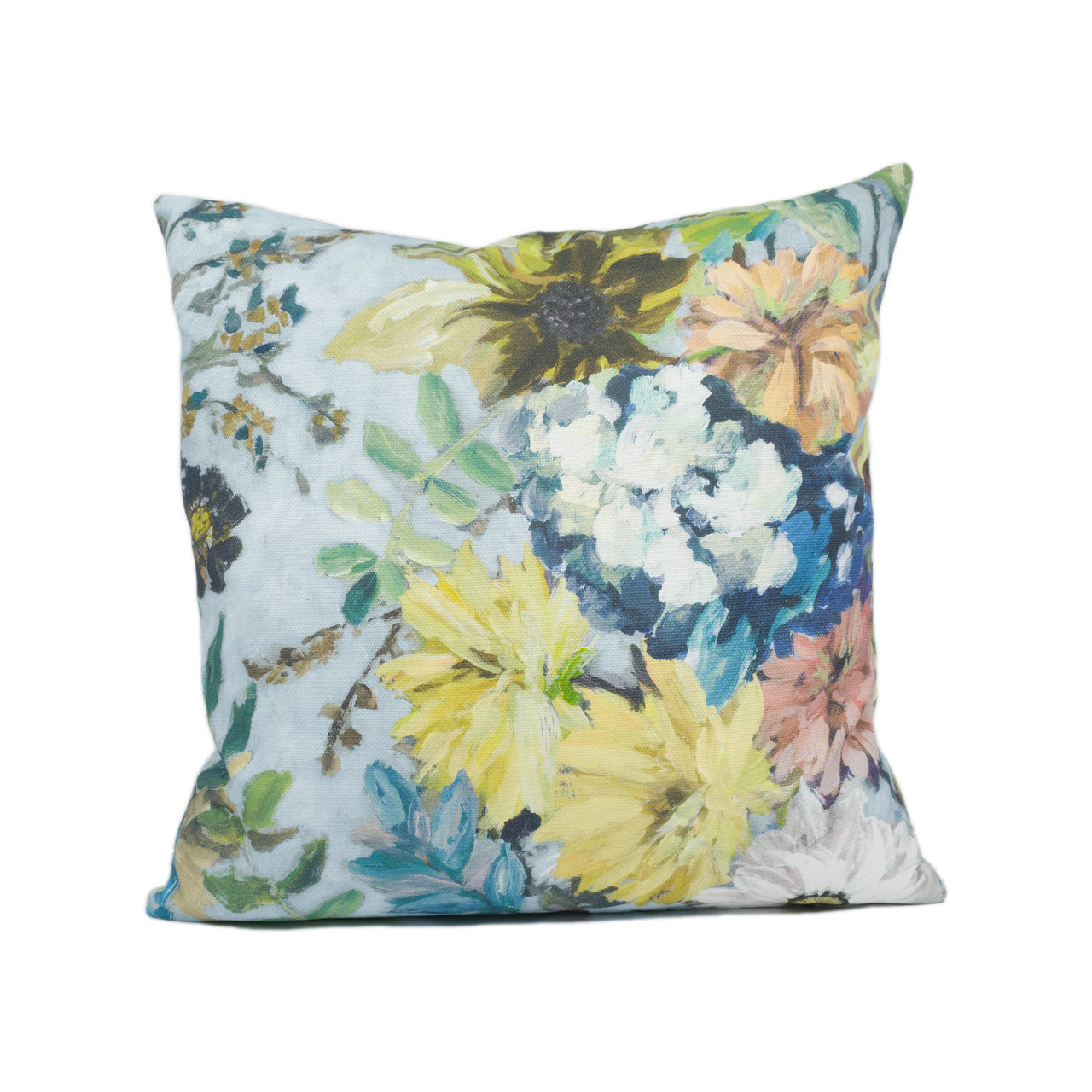 Designers Guild - Glynde - Eau De Nil - Beautiful Large Scale Painterly Floral Cushion Cover - Handmade Throw Pillow - Designer Home Décor