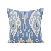 Thumbnail for GP & J Baker - Ikat Bokhara - Blue - Eastern Silk Road Linen Ikat Designer Cushion Cover - Luxury Throw Pillow - Handmade Home Décor