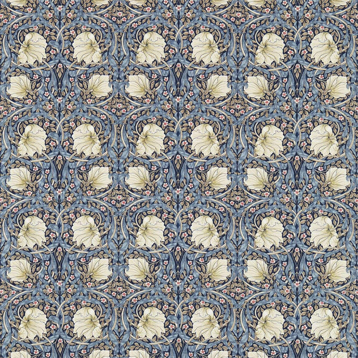 William Morris Pimpernel Indigo Hemp Curtains Made to Measure Drapes Designer Home Decor.