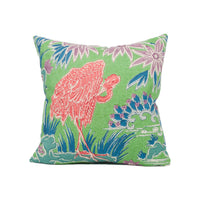 Thumbnail for Jim Thompson - Malay - Parrot Green - Colourful Bright Exotic Garden Floral Cushion Cover - Handmade Throw Pillow - Designer Home Décor