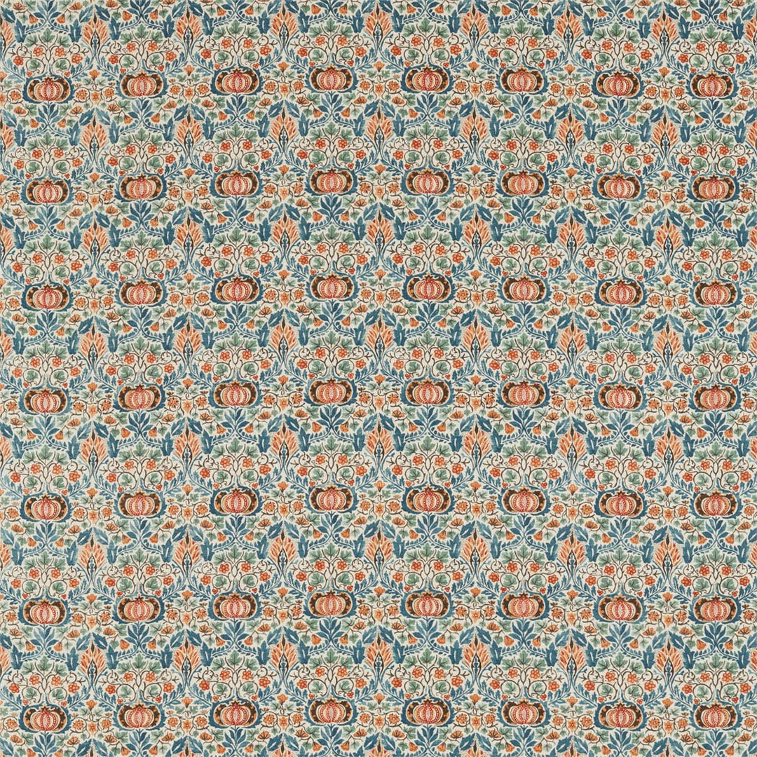 William Morris Little Chintz Teal Saffron Curtains Made to Measure Drapes Designer Home Decor.