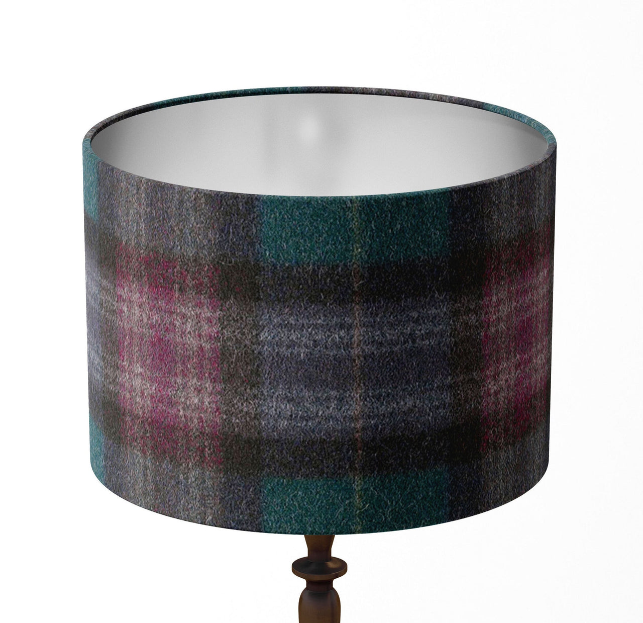 Abraham Moon - Threshfield - Jade - Lampshade Stunning Handmade, Drum Plaid Lamp Shade, Home Decor