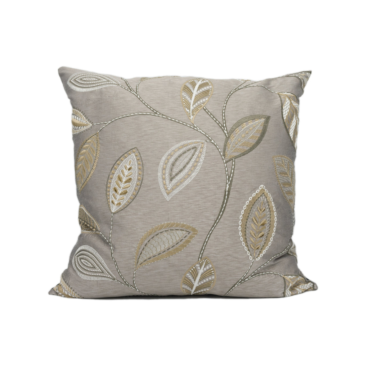 Jane Churchill - Anza - Silver / Gold - Glamorous Metallic Embroidered Designer Cushion Cover - Handmade Throw Pillow Luxury Home Décor