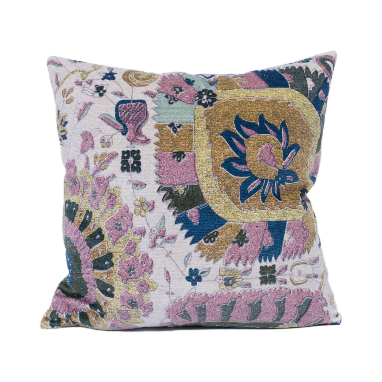 Stunning Eastern Asian Inspired Purple Velvet Cushion Cover - Handmade Throw Pillow - Designer Home Décor