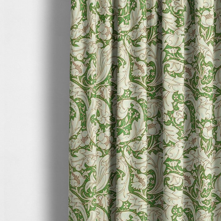 William Morris Bachelors Button Leaf Green Sky Curtains Made to Measure Drapes Designer Home Decor.