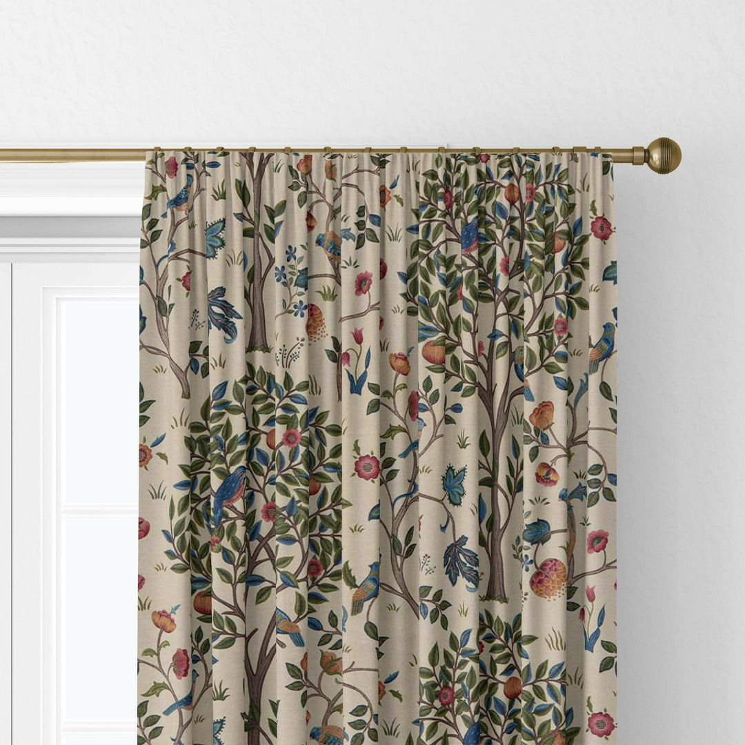 William Morris Kelmscott Tree Woad Wine Curtains Made to Measure Drapes Designer Home Decor.
