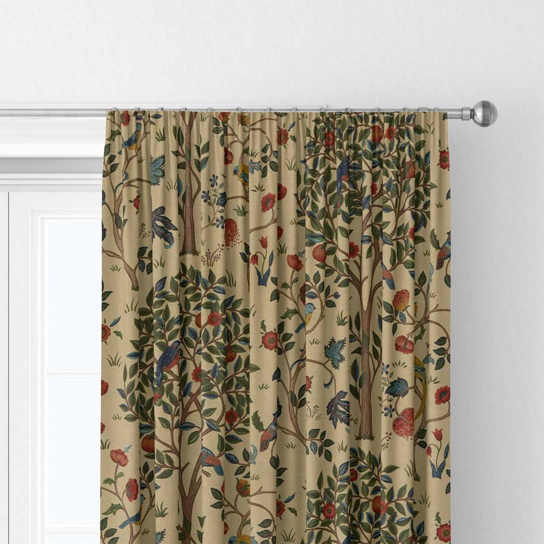 William Morris Kelmscott Tree Forest Gold Curtains Made to Measure Drapes Designer Home Decor.