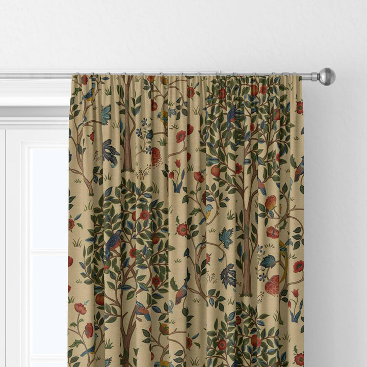 William Morris Kelmscott Tree Forest Gold Curtains Made to Measure Drapes Designer Home Decor.
