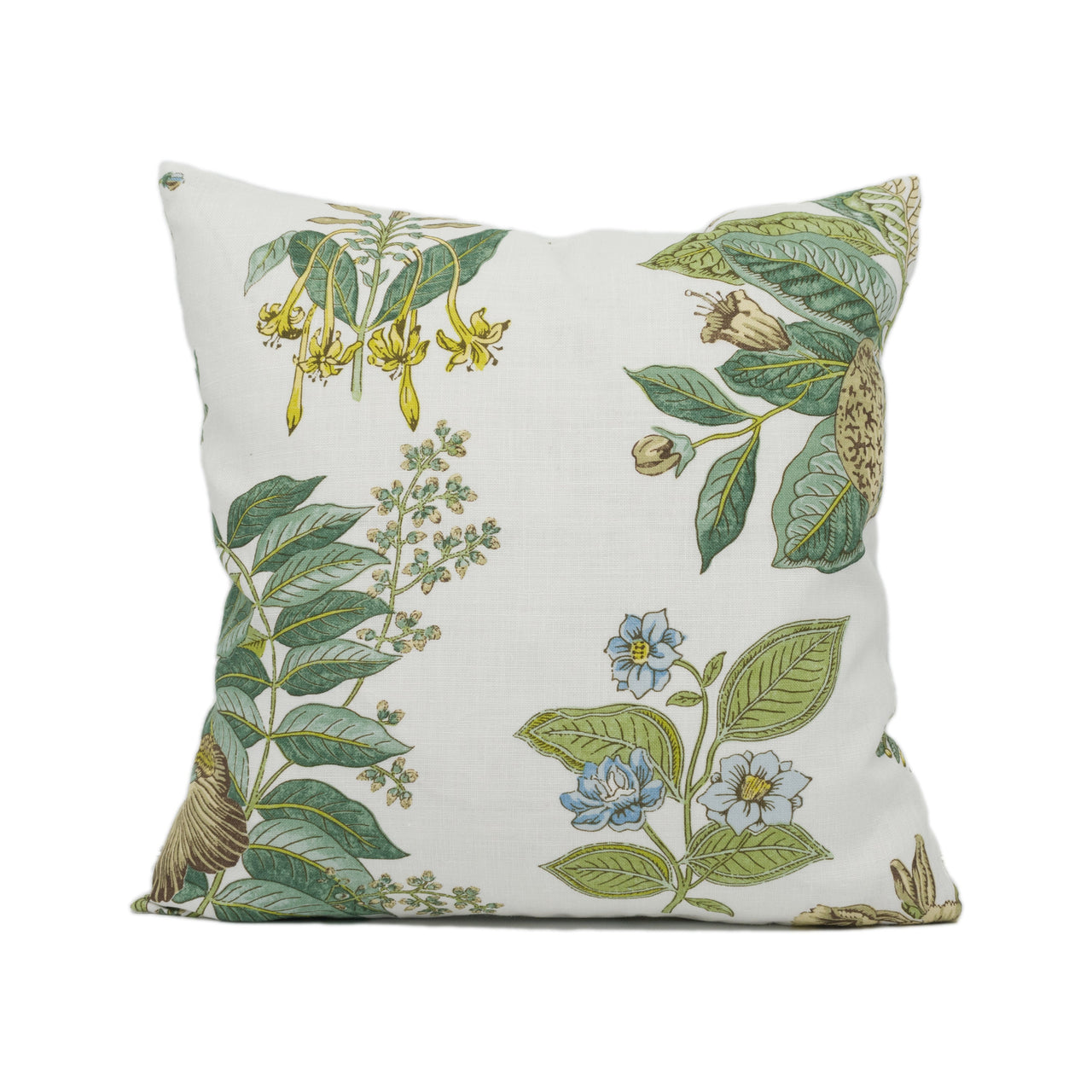 Cowtan and Tout - Linnaeus - Emerald / Ivory - Beautiful Botanical Designer Cushion Cover - Handmade Throw Pillow - Designer Home Décor