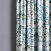 Thumbnail for Thibaut - daintree - aqua - curtains made to measure drapes designer home decor