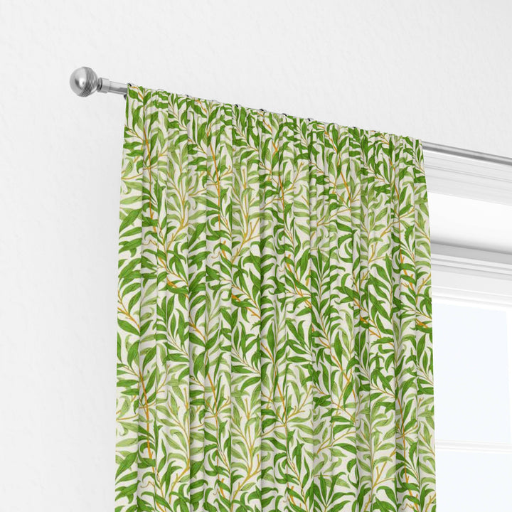 William morris willow bough leaf green curtains made to measure drapes designer home decor.