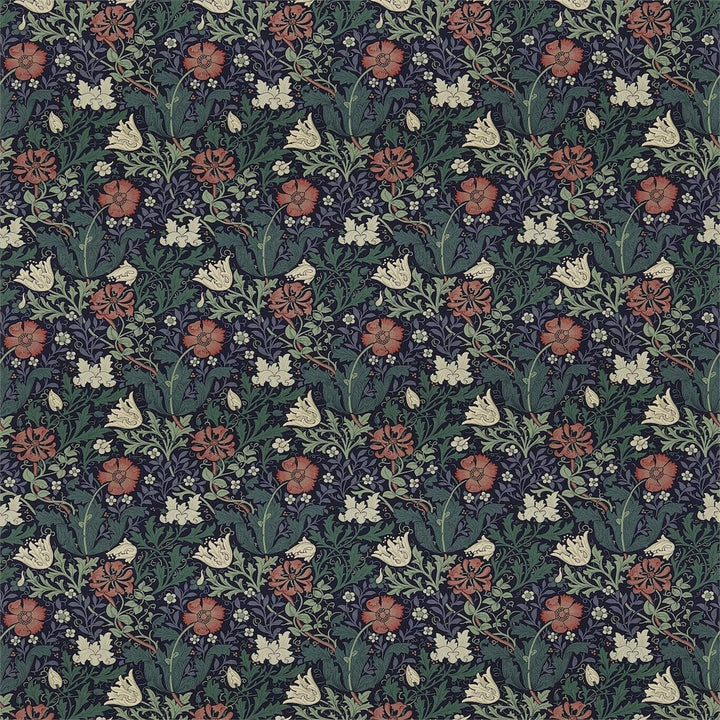 William morris compton indigo green curtains made to measure drapes designer home decor.