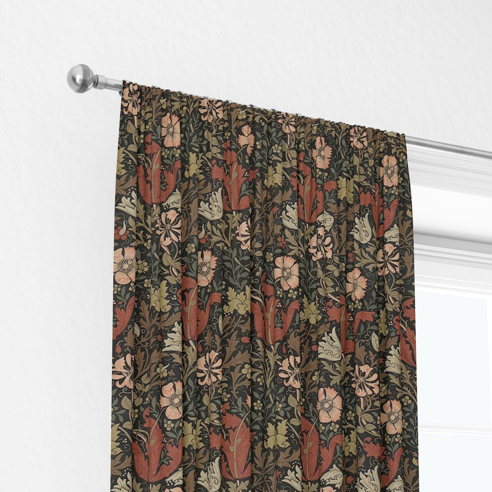 William morris compton terracotta multi curtains made to measure drapes designer home decor.