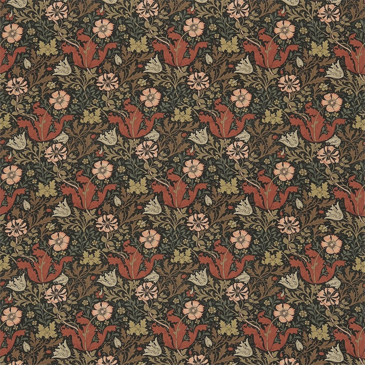 William morris compton terracotta multi curtains made to measure drapes designer home decor.