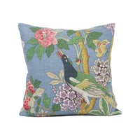 Thumbnail for GP & J Baker - Hydrangea Bird - Indigo - Exotic Chinese Inspired Cushion Cover - Handmade Throw Pillow - Designer Home Décor