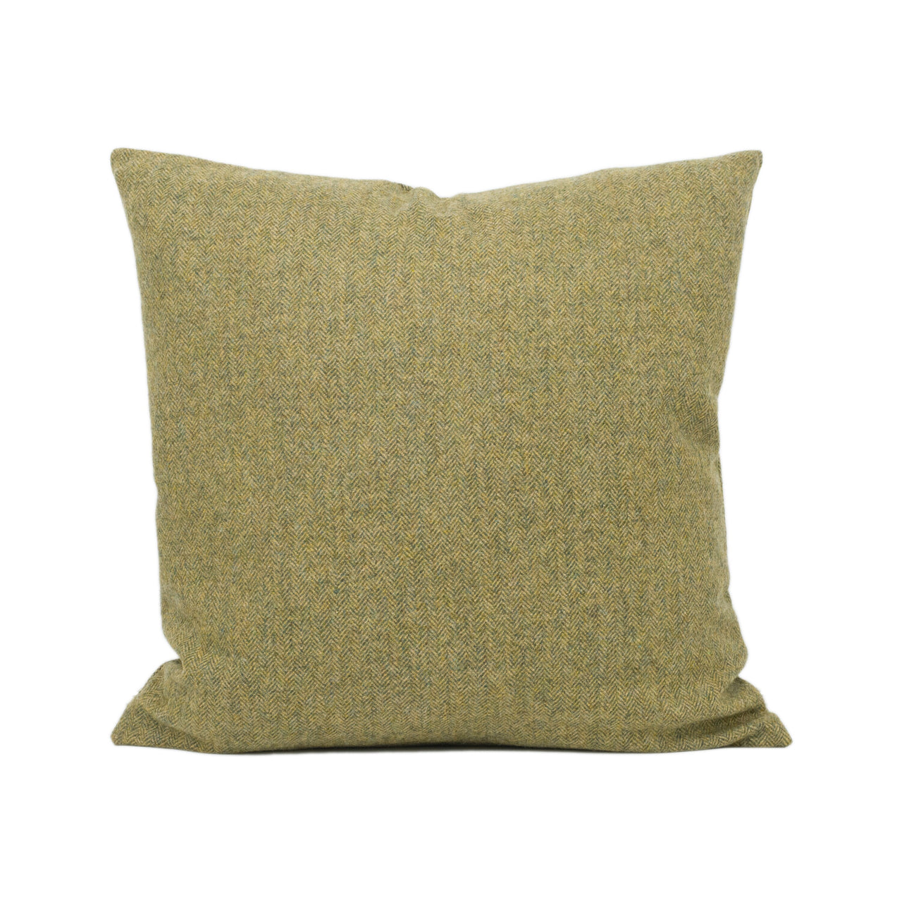 Woven Art - Wool Herringbone - Moss - 100% Pure Wool Cushion Cover - Handmade Throw Pillow - Designer Home Décor