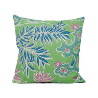 Thumbnail for Jim Thompson - Malay - Parrot Green - Colourful Bright Exotic Garden Floral Cushion Cover - Handmade Throw Pillow - Designer Home Décor