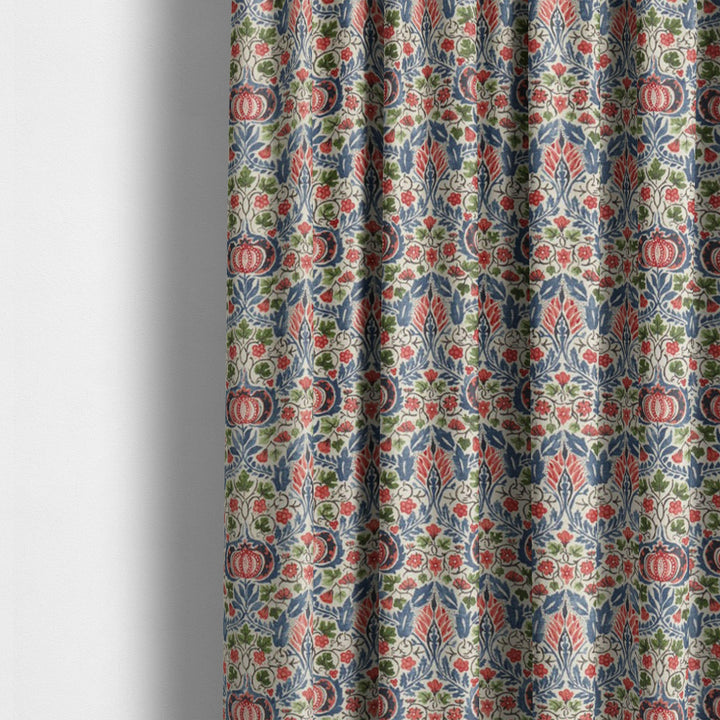 William Morris Little Chintz Indigo Carmine Curtains Made to Measure Drapes Designer Home Decor.