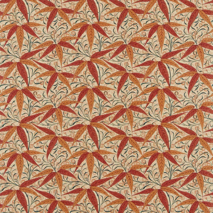 William Morris Bamboo Russet Siena Curtains Made to Measure Drapes Designer Home Decor.